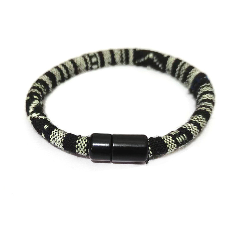 New Bohemian style fabric bracelet, exclusively for cross-border sales, with magnetic clasp for men and women