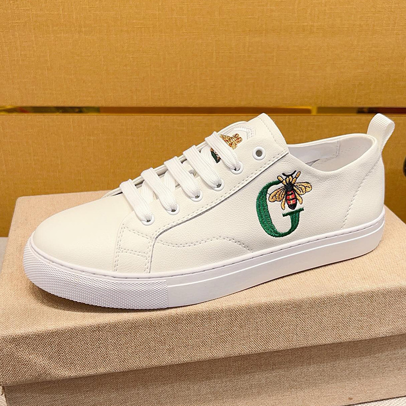 Baskets décontractées en cuir pour homme avec semelle souple_voghion.com