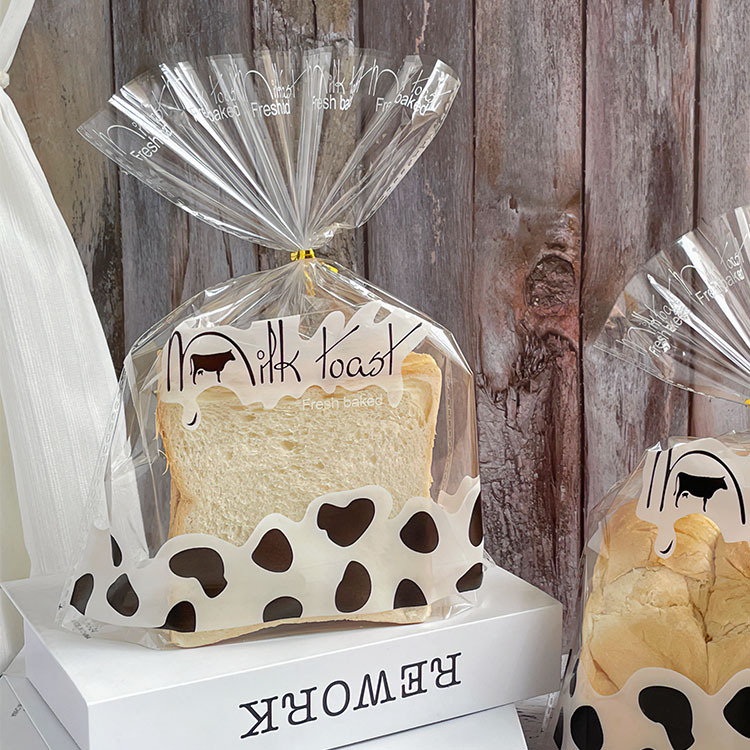 通用烘培类塑料包装袋批发生产 面包吐司甜点牛乳方包袋 100个/扎