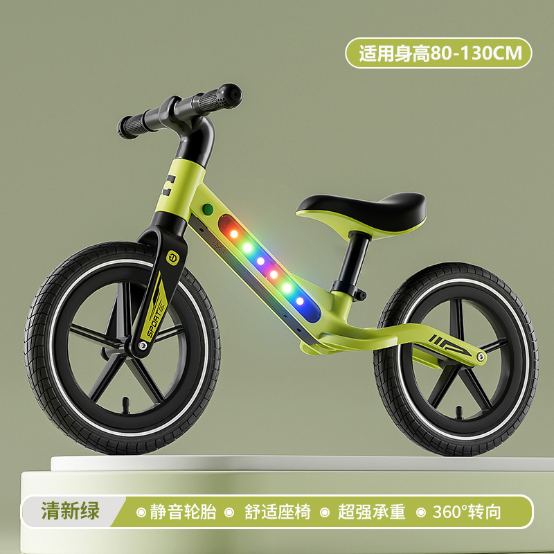 Baby balance bike, música, iluminación, patina, bebés de 1 - 6 años de edad sin pedal, bicicletas de dos ruedas, marco integrado