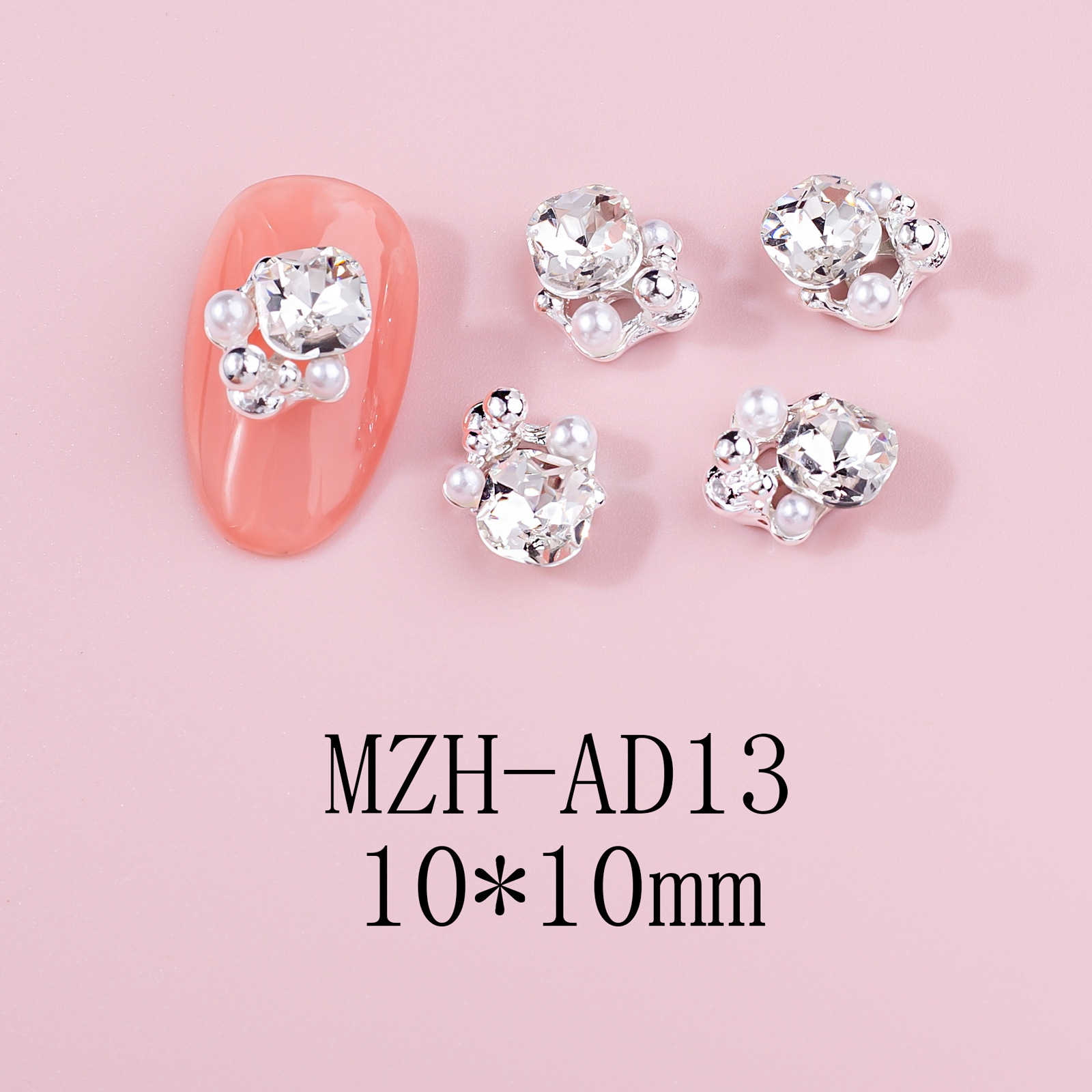 Nueva decoración de uñas, diamantes, camelia, accesorios de uñas, montones de rosas, accesorios de diamantes, uñas, joyas de uñas