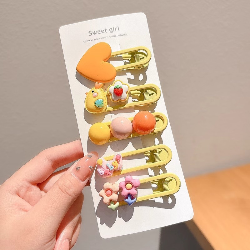 Horquilla para niños Clip de flequillo lateral para niña Clip de pico de pato para bebé Clip bb Accesorios para el cabello de alto valor Tombros de dopamina