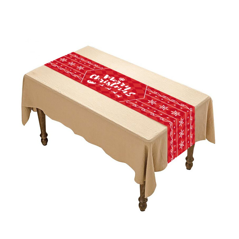 2022 transfronterizo nuevo camino de mesa de Navidad mantel mesa de comedor sala de estar decoración suministros impresión creativa a prueba de agua
