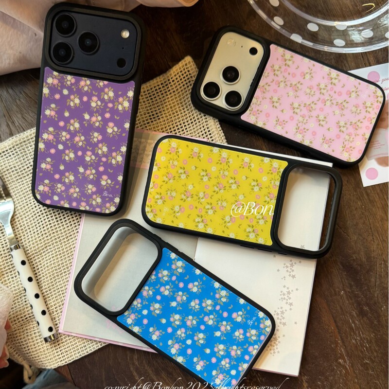 Bonbon Vintage Floral Series~ Gentle Korean-style ins-style large-hole lightweight matte edge phone case and camera case
