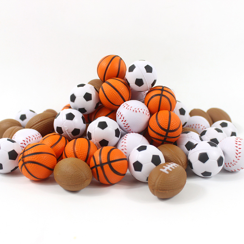 Solid Pu Football Basketball Rugby Sponge Kids Decompression Ball display picture 1