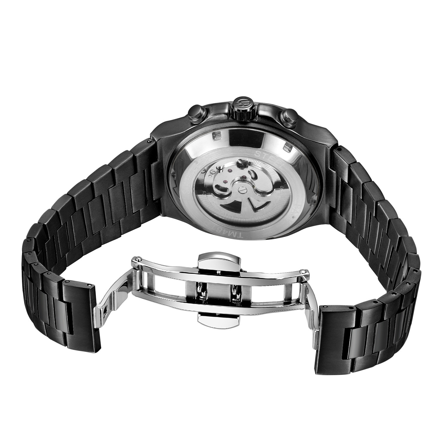 Forsining Automatic Men's Mechanical Watch Hollow Flywheel Design_voghion.com
