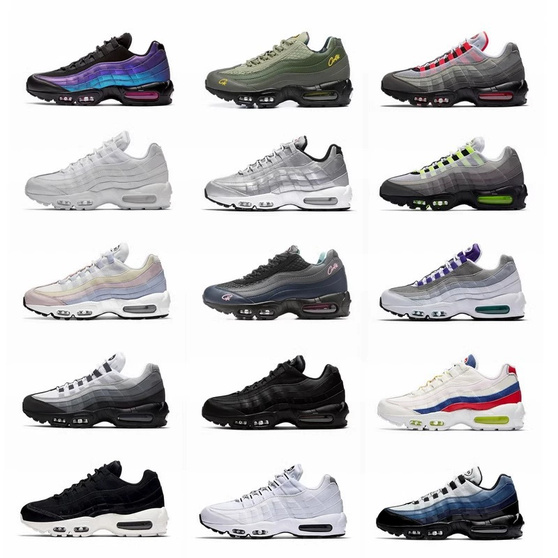 Официальные мужские туфли Nike aj с низким верхом AIR MAX 95, ретро-кроссовки на воздушной подушке, амортизирующие универсальные дышащие спортивные кроссовки