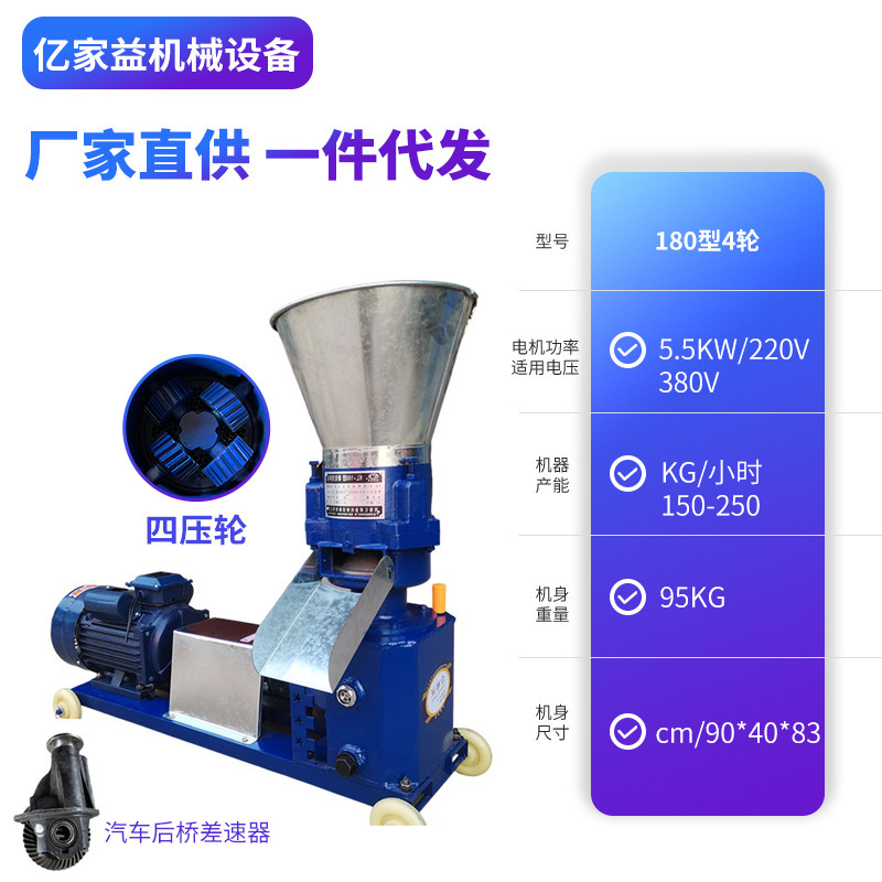 Pequeña máquina multifuncional para fabricar gránulos de alimento, máquina para fabricar granulares para el hogar, industria de cría de alimentos para pollos y patos, máquina para fabricar granulares