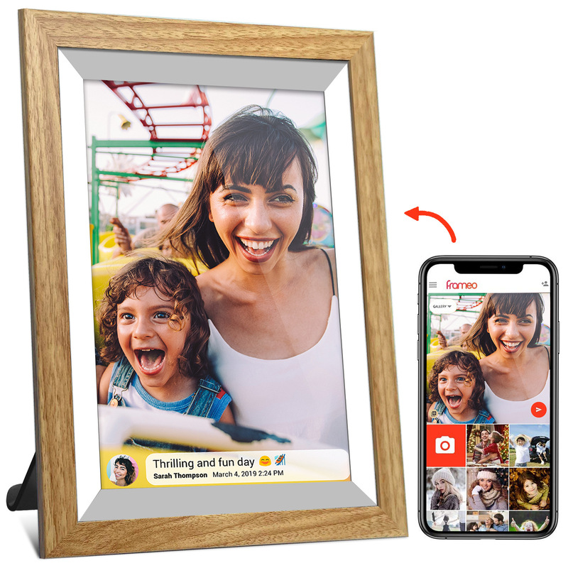 Frameo Smart Cloud Photo Frame Private Model Wood Grain Border 10.1inch Wifi Digital Photo Frame Smart Electronic Photo Album Frameo Smart Cloud Photo Frame Private Model Wood Grain Border 10.1inch Wifi Digital Photo Frame Smart Electronic Photo Album