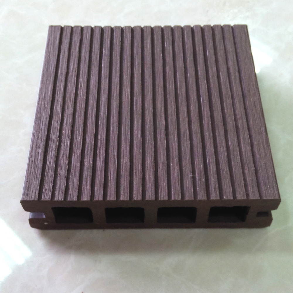 Madera plástico WPC piso generación cuadrado agujero 100*25 protección del medio ambiente plástico material de madera jardín decoración exterior tablero anticorrosión madera