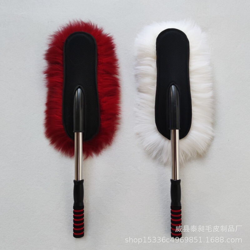 Manufacturer Wholesale Genuine Wool Dust Removal Duster Car Cleaning Mop Car Interior and Exterior Cleaning Wax Wipe Cleaning Tools