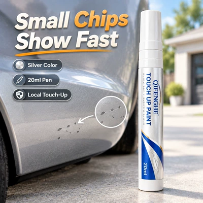 Cross-border car touch-up paint pen, silver scratch repair tool, quick-drying paint repair liquid for car paint, scratch remover, car care and beauty product, 20ml