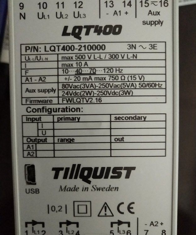 TILLQUIST变送器电流变送 器I480L-154更新为；LT10-I
