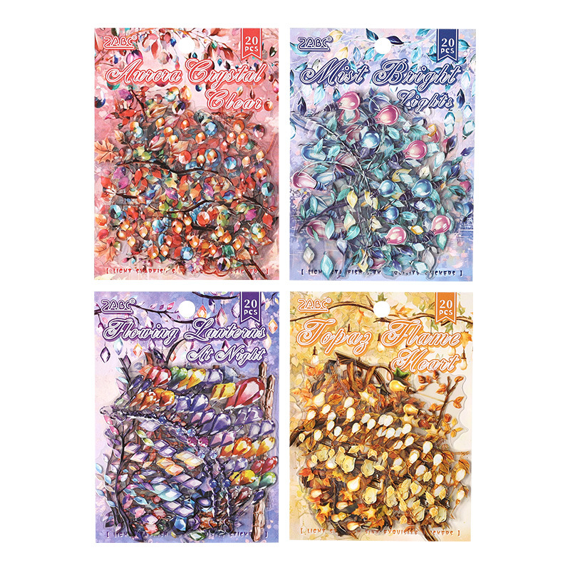 Lámpara estrella de mar Shen paquete de pegatinas de pet transparente a prueba de agua diario de bricolaje pegatinas decorativas pegatinas de luces creativas transfronterizas