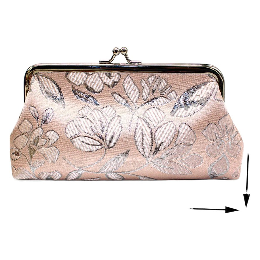New Embroidered Long Women's Wallet Buckle Gold Bag Fabric Coin Purse Wholesale