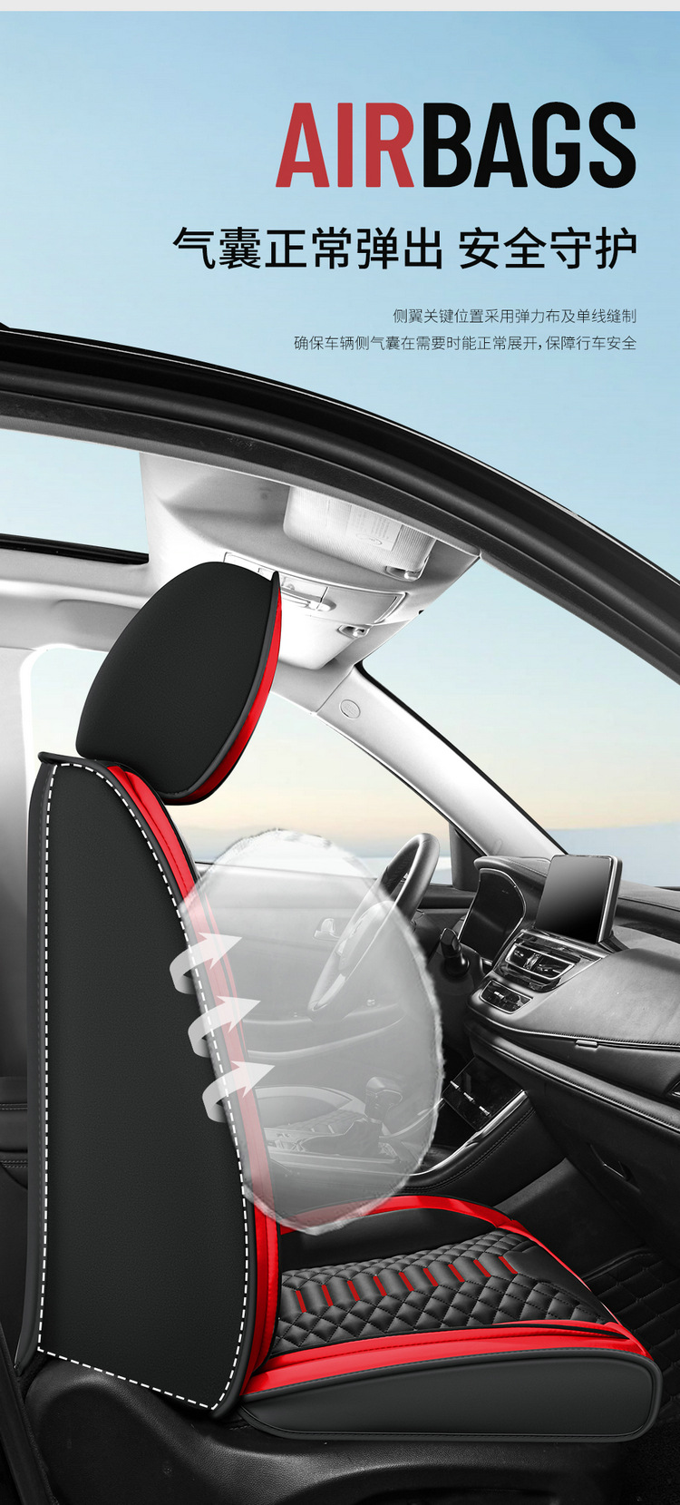 Car Seat Cushion Nappa Leather Universal Full Set