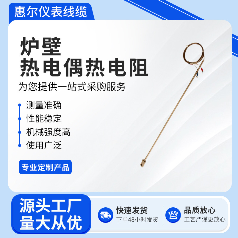 厂家直供炉壁热电偶、热电阻  WRNK/WREK -191M K/E型温度传感器