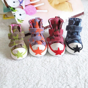 Star Canvas Shoes Dog Shoes Pet Shoes Teddy Bichon Non-Slip Shoes Dog Shoes Star Canvas Shoes