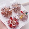 High-end fashionable crab pin, zirconium, hair accessory, 4-5cm, micro incrustation