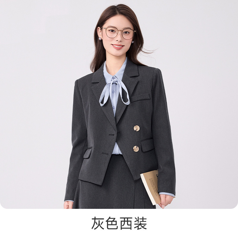 面试西装外套女春秋2025职业正装通勤职场教师穿搭小个子西服套装|undefined