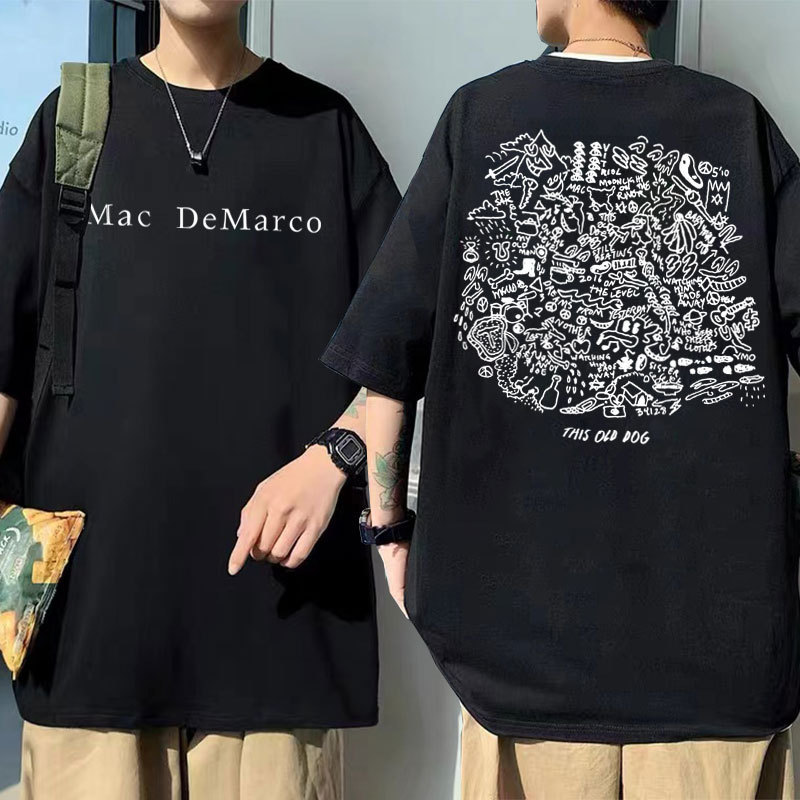 Singer Mac Demarco This Old Dog Album Double-Sided Printed T-Shirt Men Women Casual Oversized T-Shirt Men
