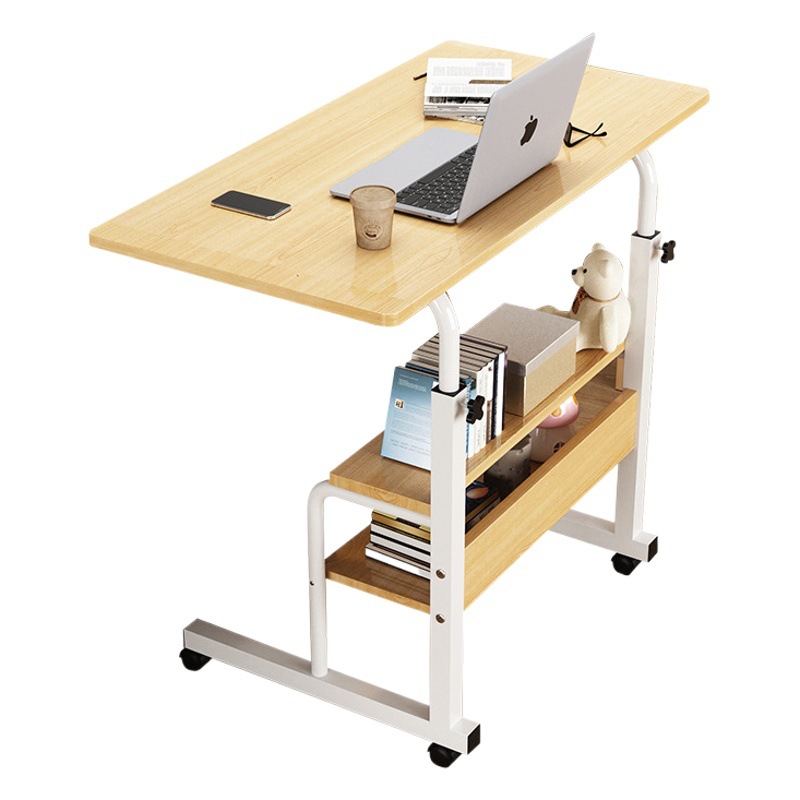 Mesa de elevación mesita de noche móvil simple mesa pequeña dormitorio oficina con estantería Mesa conveniente fábrica al por mayor transfronteriza