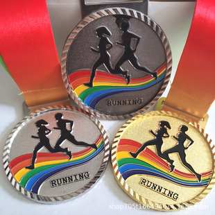 6.8cm color outdoor race walking medal free travel activities various track and field commemorative cross-country running 2 people