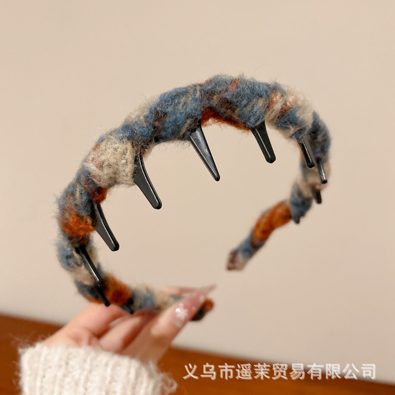 波浪发箍女2025新款洗脸专用高颅顶头箍带齿防滑压发发卡气质头饰|undefined