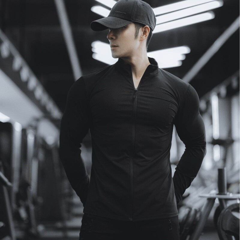 Fitness Jacket, Long-Sleeved Sports Running and Cycling Clothing, Sports Appearance Jacket, Breathable Thin Slim Fit Top Fitness Jacket, Long-Sleeved Sports Running and Cycling Clothing, Sports Appearance Jacket, Breathable Thin Slim Fit Top