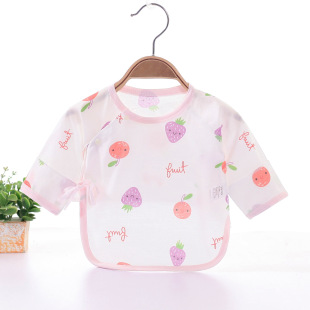 Newborn Pure Cotton Half-back Clothes Boneless Newborn Baby Top Clothes Summer Thin Class a Underwear Monk Clothes