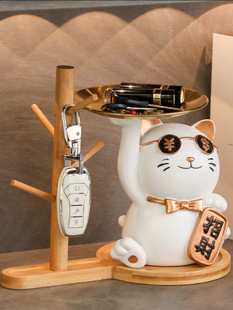 Yanzong Key Storage Ornaments Luca Cat Tray Entrance Living Room Entrance Home Decorations