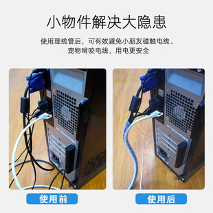 ≈電線纏繞管包線管束線理線器網線收納管繞線管螺旋保護套6/8/10