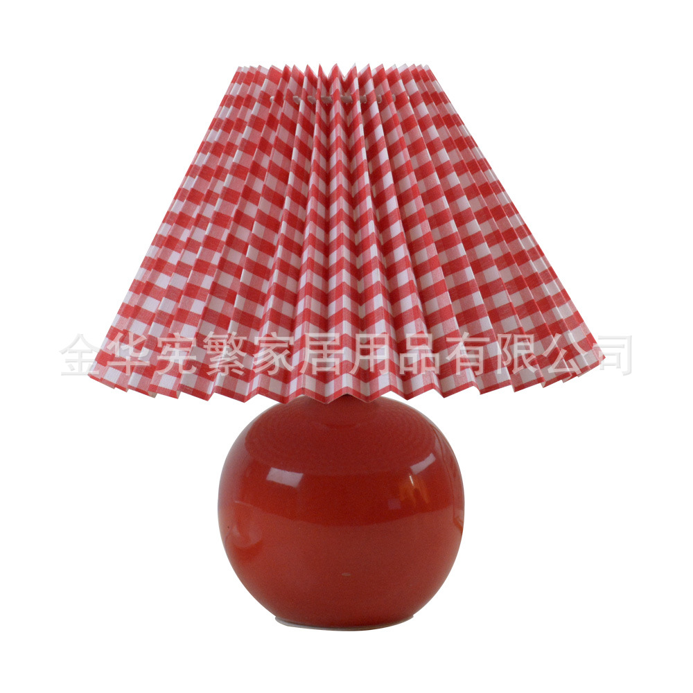 [Xianfan] Super lindo plisado noche luz Retro Vintage Colegio estudiante dormitorio lámpara de escritorio lectura