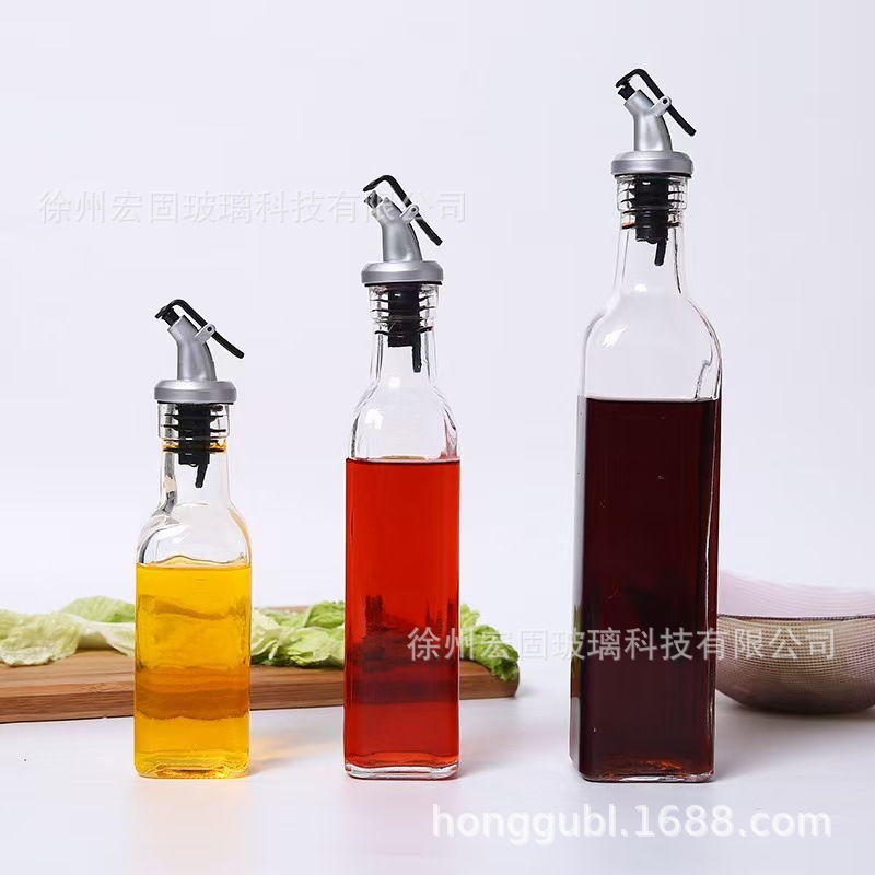 Botella dispensadora de aceite de grado alimenticio para uso transfronterizo, pequeña botella de aceite, botella de vidrio, para salsa de soja, vinagre, condimentos, artículos domésticos de cocina.