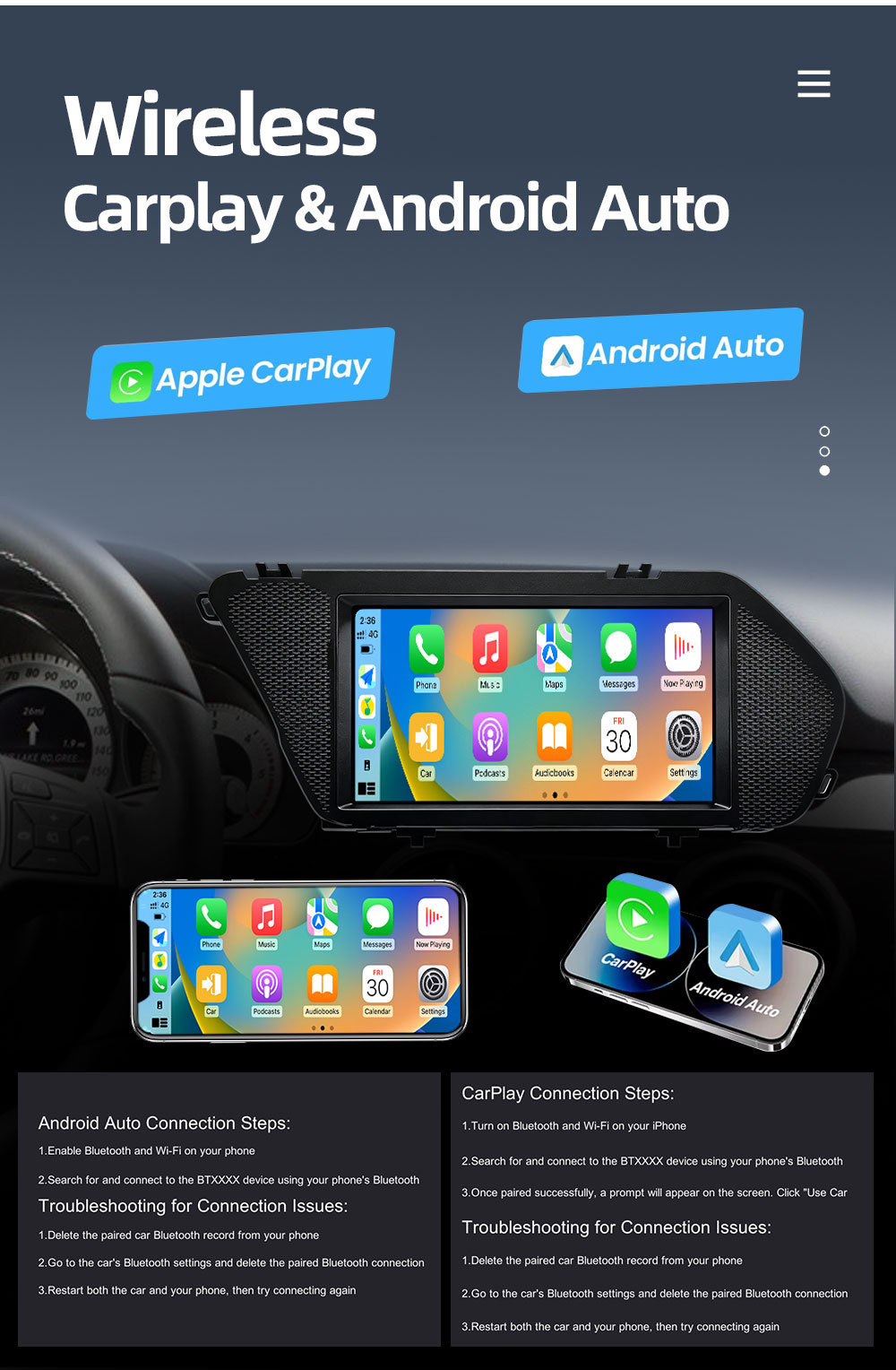 7inch Suitable for Mercedes-Benz Glk X204 Car Central Control Large Screen Navigation Carplay All-In-One Player