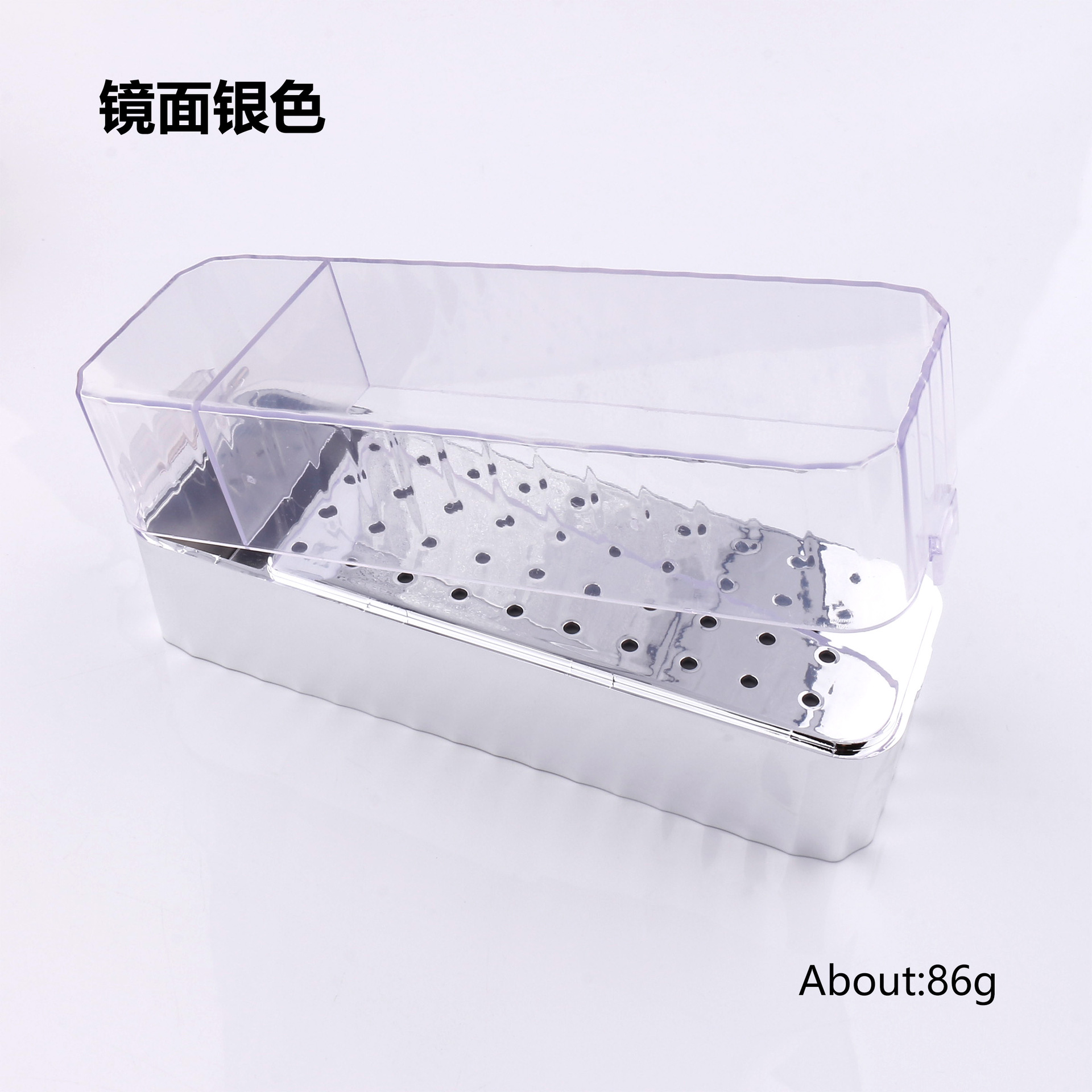 Caja de Almacenamiento para Brocas de Uñas de Plástico, Exhibidor Polvo
