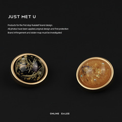 YOKO｜小香名媛風金屬紐扣細邊珍珠裝飾扣粗花呢外套大衣毛衣扣子