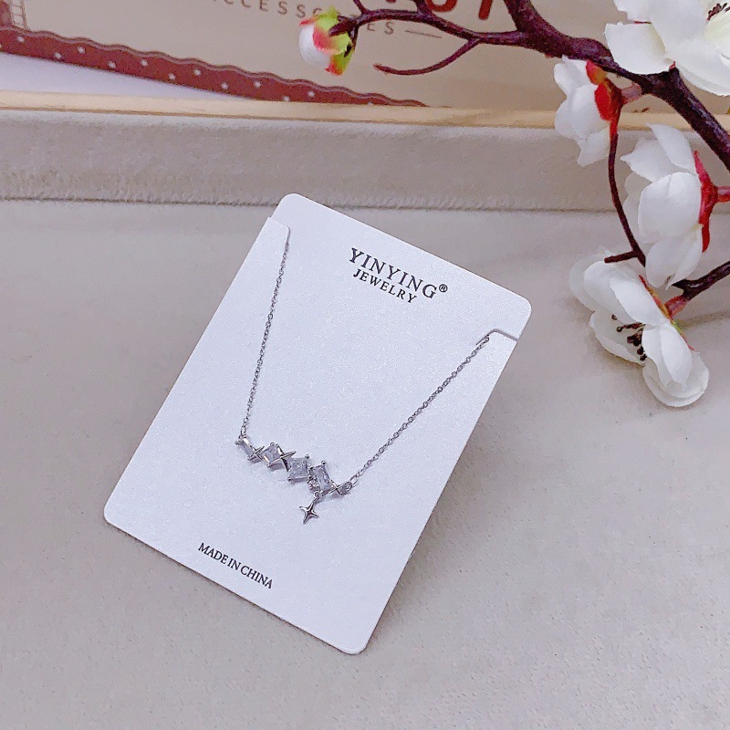 정사각 큐빅 지르코니아 별