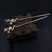 尚嘉古风饰品配件铸铜梅花树枝发簪焊接发钗 手作饰品材料150MM