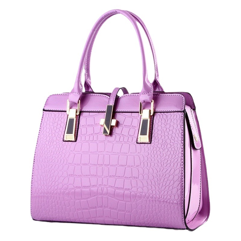 2023 primavera nuevo patrón de piedra cuero brillante en forma bloqueo del bolso mensajero las mujeres la manera 99377