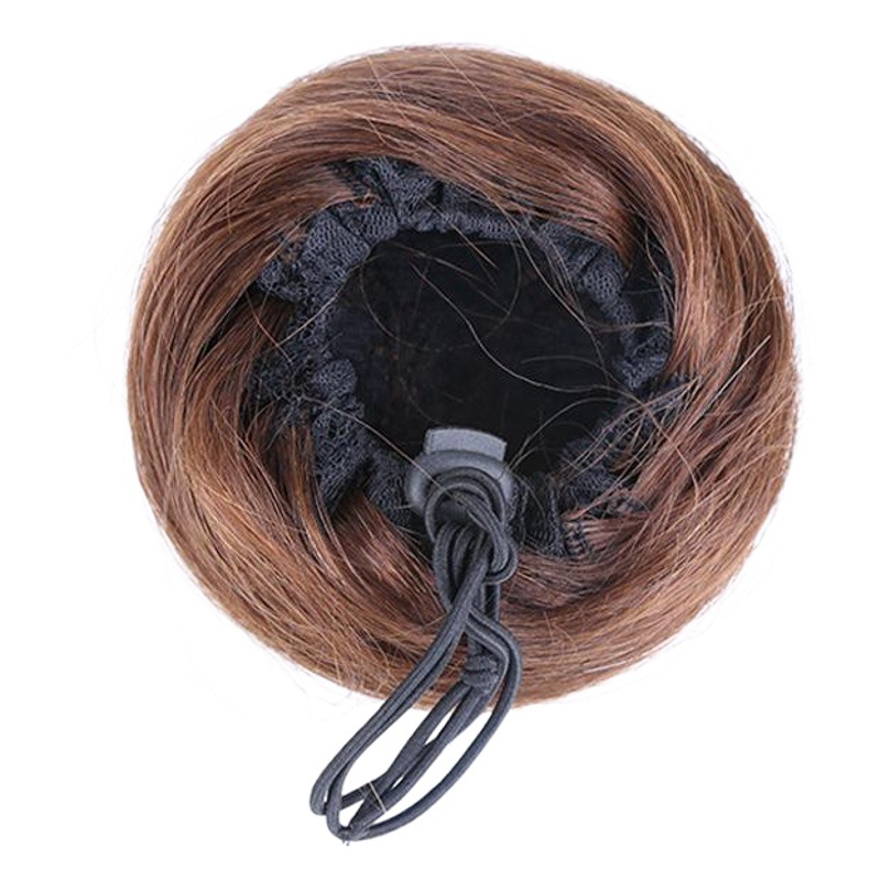 Moño postizo, postizo de moño, moño, moño de cabello lacio, venta directa de fábrica en stock, peinado de moño.