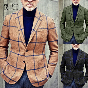 2025 Amazon European Station Export Export Cross-Border Popular Men's Clothing Plaid Multi-Color Casual Suit Jacket for Men