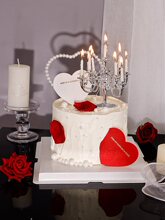 情人节蛋糕蜡烛装饰插件欧式浪漫烛台爱心周年纪念日情侣甜品装扮