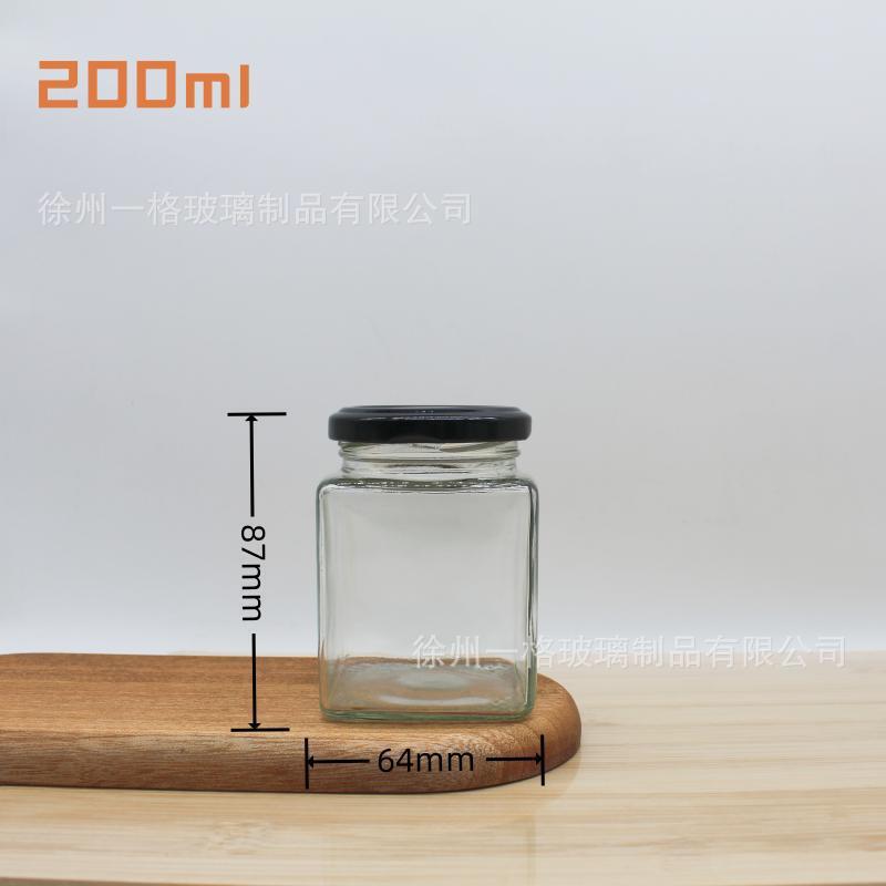現物四方ガラス瓶漬物蜂蜜カプサイソースジャム密封缶腐乳膏滋空瓶蓋アマゾン|undefined