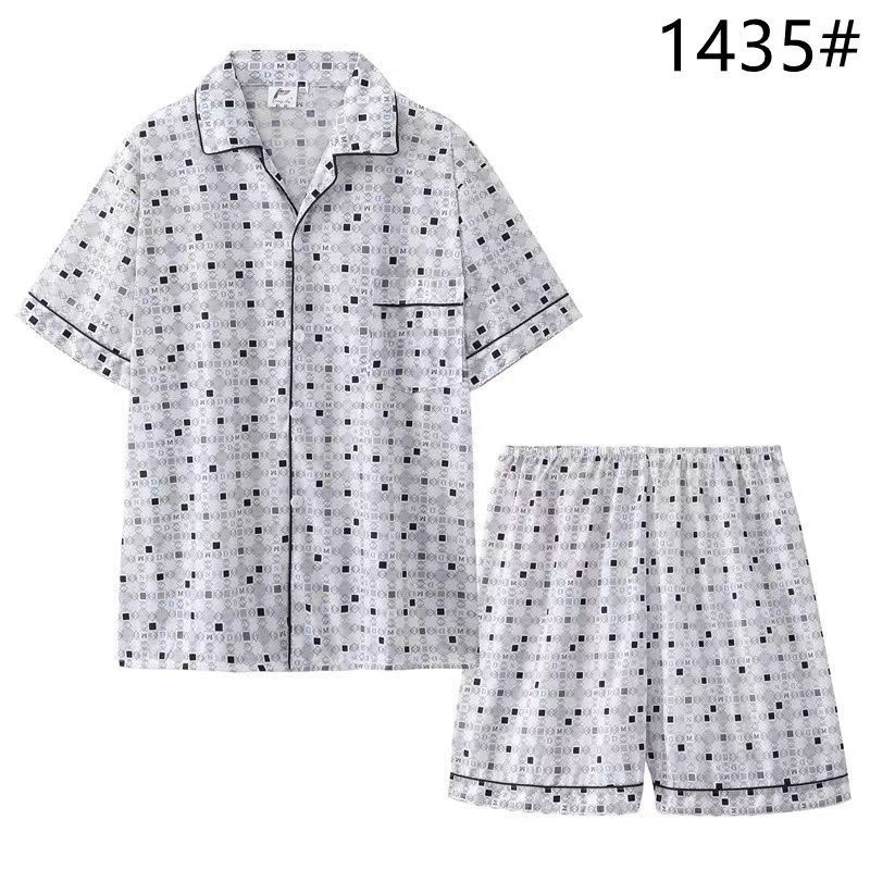 Pijamas de hombre Pijamas de manga corta de verano de algodón delgado para hombres jóvenes y de mediana edad sueltos de primavera y verano traje de desgaste para el hogar