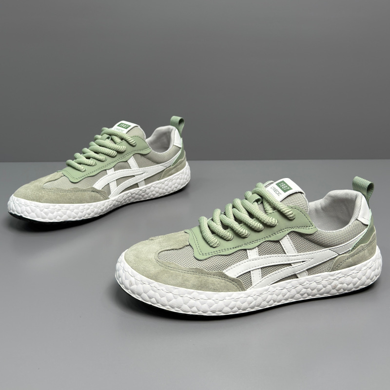 European Men's Shoes 2025 Summer New Mesh Fashion Casual Sneakers Lightweight Breathable Running Shoes Training Shoes