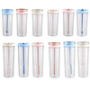 Summer capacious plastic handheld glass for elementary school students with glass
