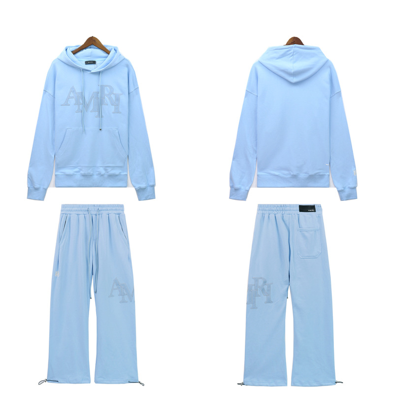 Real in stock AMIRI logo Embroidered Letters Pure Cotton Hoodie Men's and Women's terry loop leather embroidered pullover sweater Real in stock AMIRI logo Embroidered Letters Pure Cotton Hoodie Men's and Women's terry loop leather embroidered pullover sweater