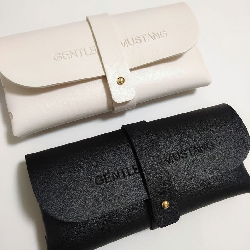Leather soft bag glasses box fashion portable sunglasses box new packaging sunglasses box strap box spot wholesale