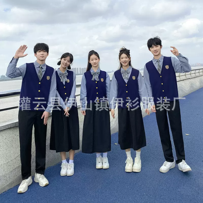秋季学院风合唱朗诵演出服运动会初中学生校服高中生班服毕业套装